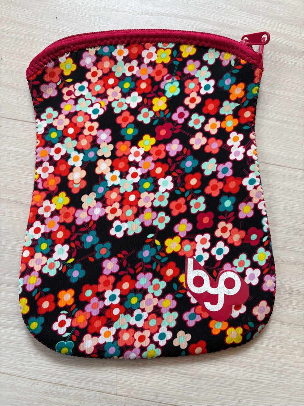 BYO Floral Neoprene Tablet Sleeve - Pink & Multicolor-Fits 10inch Tablet